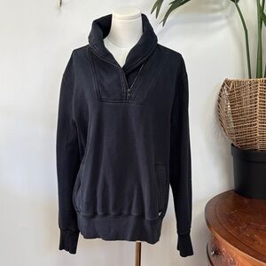 Converse Vintage Cozy Men's Black Sweatshirt 1/4 Zip L